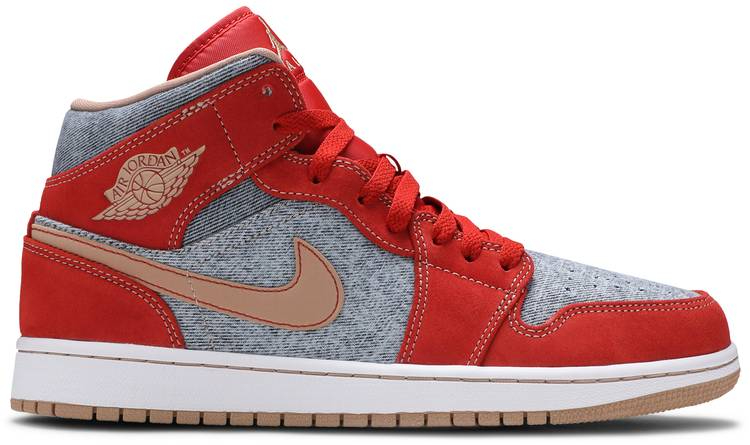 Air Jordan 1 Mid Denim Red DM4352-600